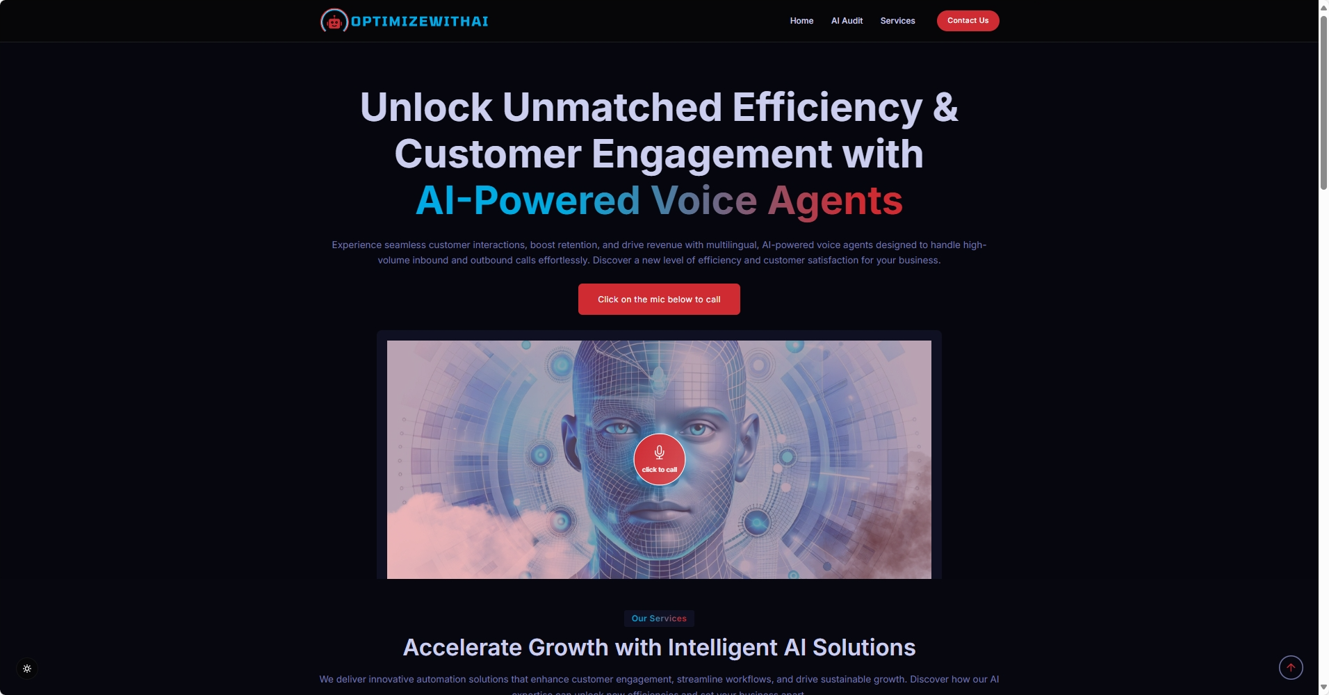 Screenshot of the Optimize with AI project