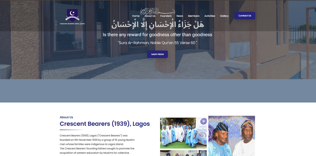 Screenshot of the Crescent Bearers 1939, Lagos project