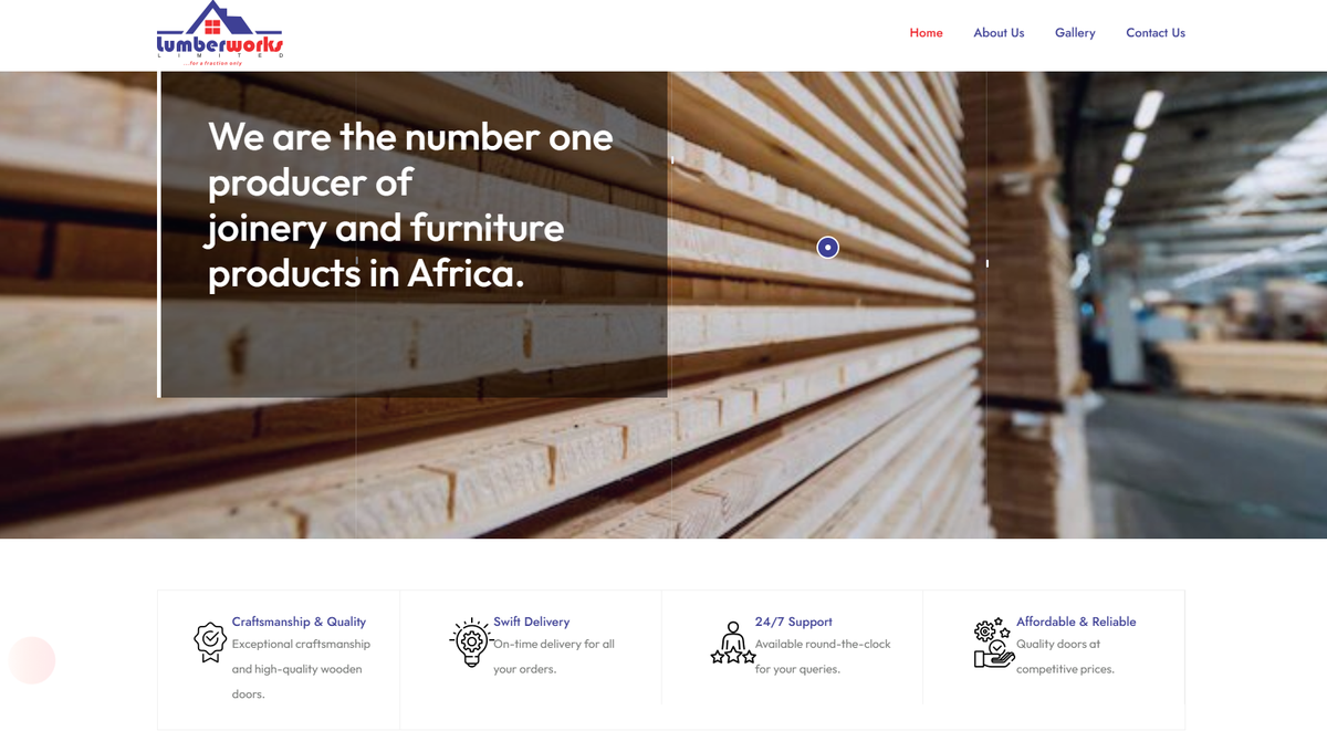 Screenshot of the Lumberworks project