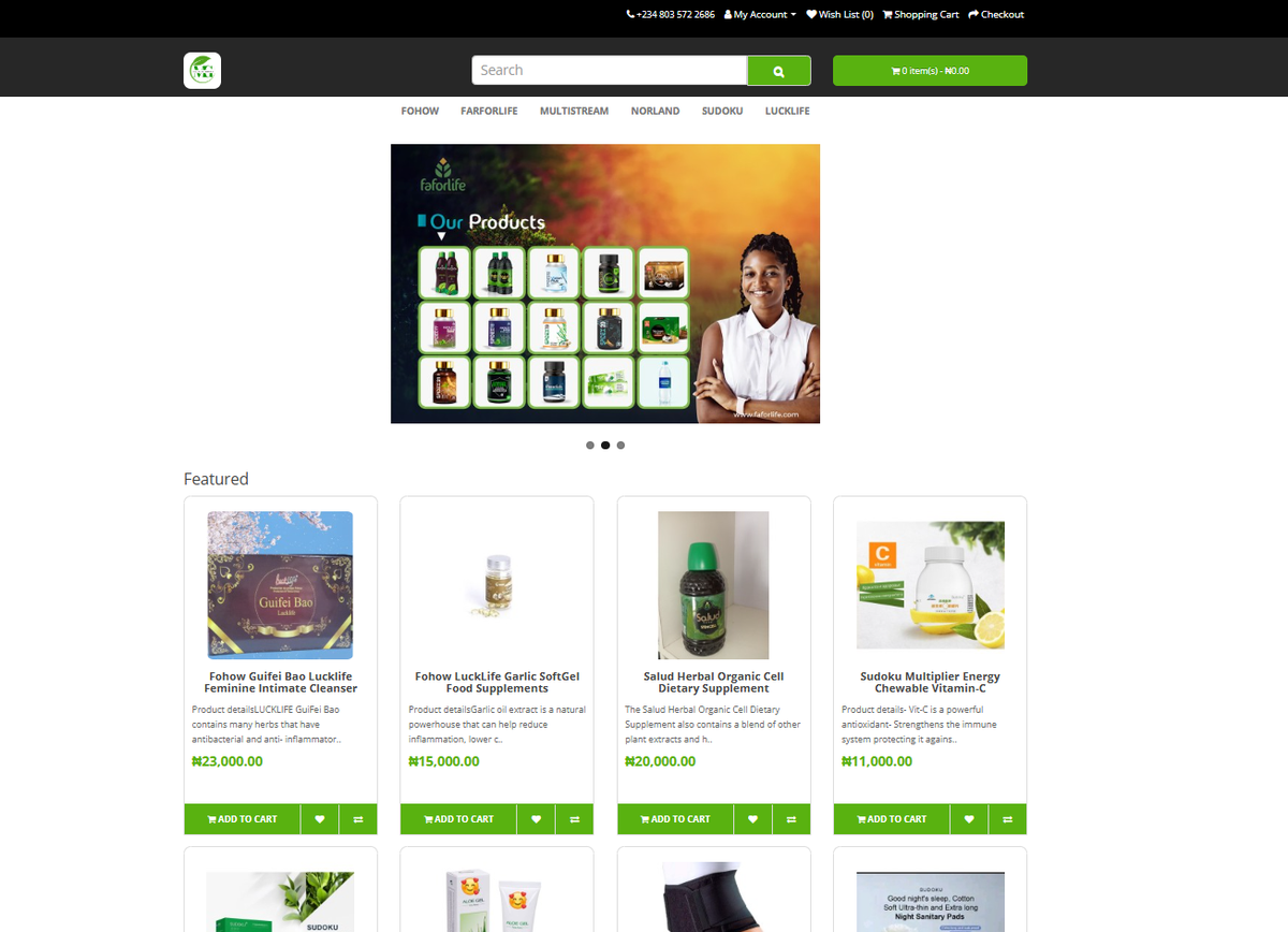 Screenshot of the Melody Group Shop project