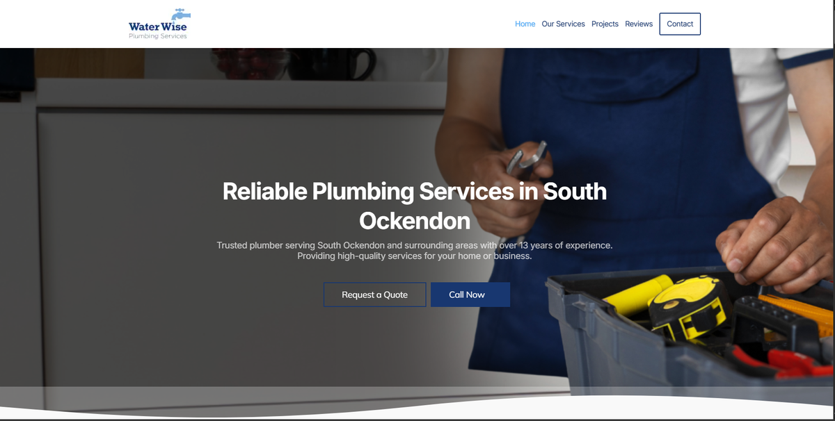 Screenshot of the WaterWise project